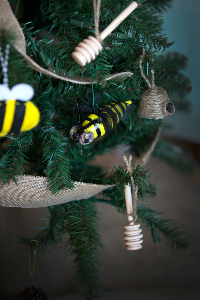 Recycled Bee Ornaments